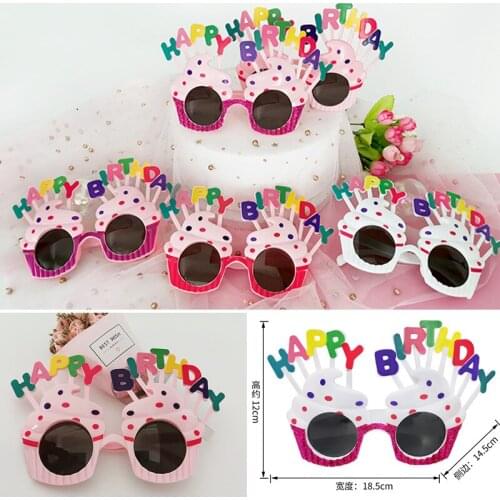 Net Red Cartoons child birthday Party Decorative glasses dress up Funny Childrens sunglasses Take pictures Props Sunglasses