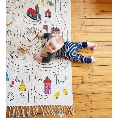 Kids Nursery Rug Children Play Mat Carpet Baby Play Crawling Blanket Room Decor Foldable Playmat Children Educational Toys