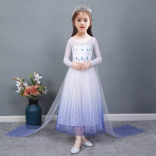 Tutu Princess Children Birthday Party Prom Evening Snow 2 Cosplay Fancy Infant Long Summer Dress Kid Vestidos Baby Girls Clothes