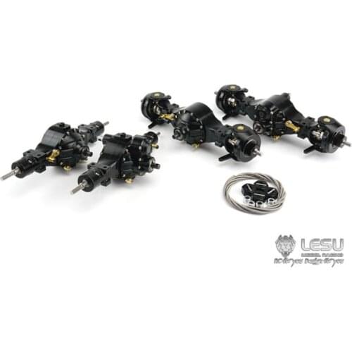 LESU Differential Lock Metal Axles for 1/14 RC TAMIYA 8X8 Tractor Truck DIY Model Car Dumper