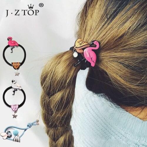 Fashion Brand Women Hair Rope Cute Flower Bird girls Elastic Hair Bands female Ladies Cat Bee Hairband Hair Accessories