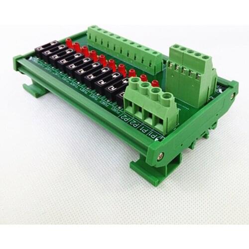 Fuse Module,DIN Rail Mount 10 Position Fuse Power Distribution Module