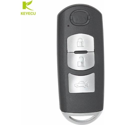 KEYECU New Smart Replacement Remote Key Shell Case Fob 3 Button for Mazda 3 5 6 CX-7 CX-9