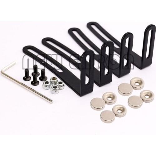 NEW ENRON 4PCS Metal Shell Body Mount L-Bracket with Magnet RC Car for 1:10 RC Crawler Car Axial SCX10 90046 D90