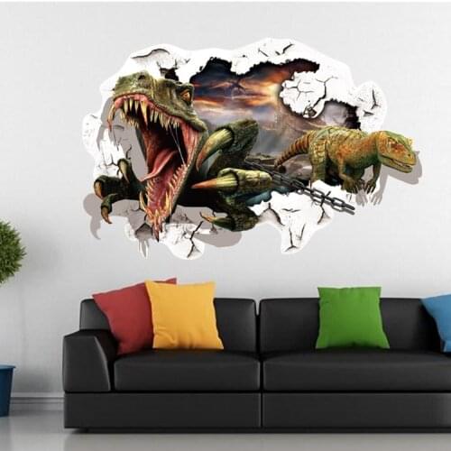 Wallpapers Youman New DIY Decorative Film Renovation Wall sticker PVC 3D wallpaeprs stickers dinosaur Bedroom wall stickers