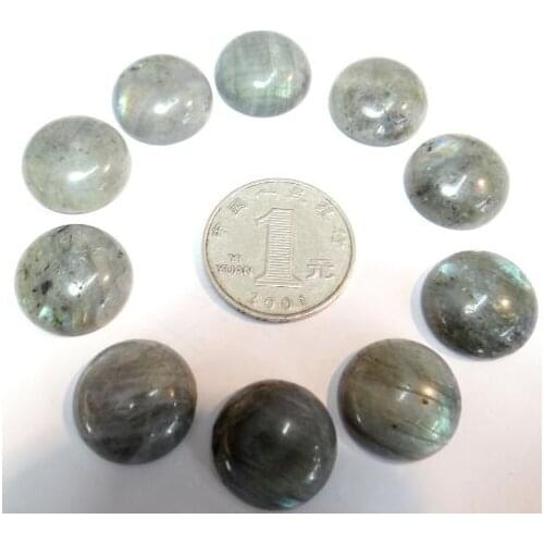 Wholesale Natuursteen Quartz crystal labradorite Opal lapis lazuli Ronde Cabochon 14mmJewelry making pendant jewelry 20pcs A5