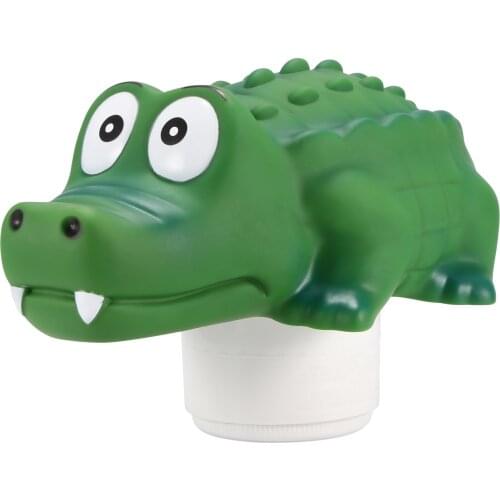 Swimming Pool Chlorine Floater Pool Vinyl Floating Crocodile Animal Swimming Pool Diffuser Chlorine Dispenser Cleaning Tablets