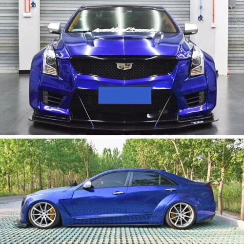 Suitable for Atsl Cadillac Modified Wide Body Enveloping Carbon Fiber Front Wind Knife Ba Lip Wheel Eyebrow Angle