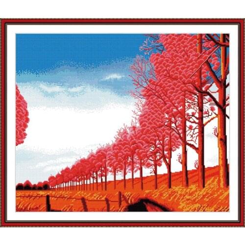 Rising higher Step by Step cross stitch kit 18ct 14ct 11ct count printed canvas stitching embroidery DIY handmade needlework