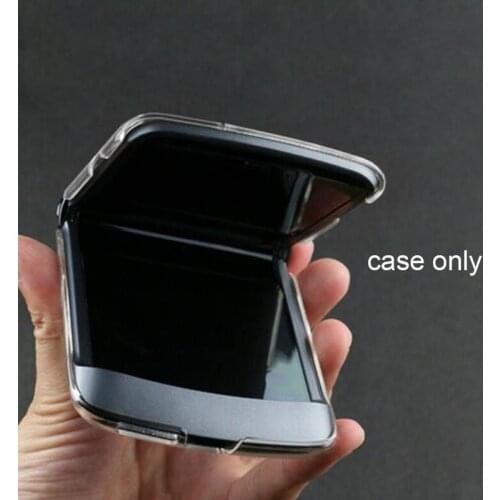 For MOTO Razr 5G Blade Phone Case Shockproof Phone Case Transparent Crystal Ultra-thin Cover Folding Back and Phone Lower