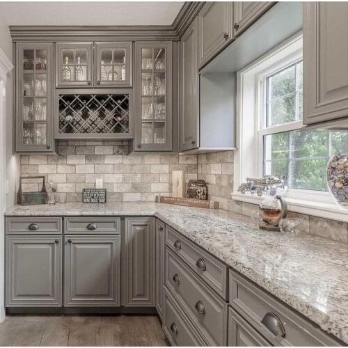 Solid Wood High Quality Simple Design Modern Kitchen Cabinet