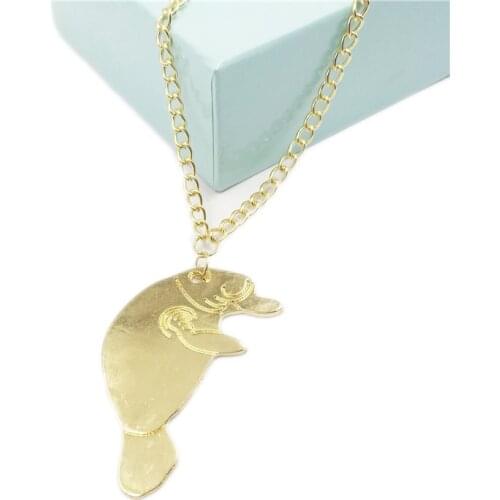 Unique Dolphin Fashion Jewelry Necklace Creative DIY Jewelry Gold Color Dolphin Pendant Necklace For Women Men Accessories Gift