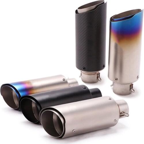 Motorcycle 51mm/61mm Exhaust Muffler Pipe Universal Street Bike Dirt Bike Silencer with Removable DB Killer Escape Exhaust Tips