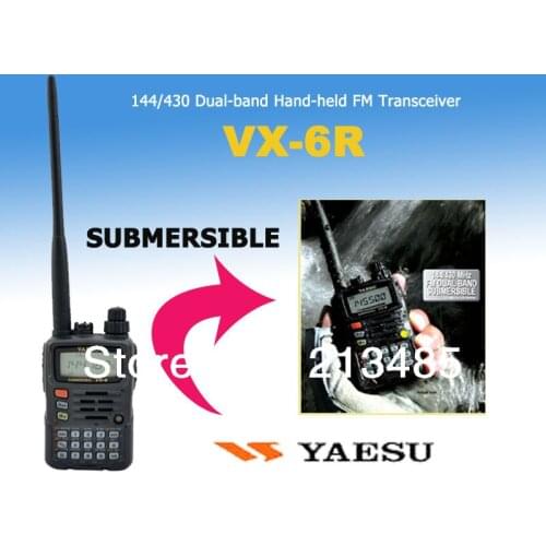Yaesu VX-6R 144/430Mhz Submersible Dual Band 5W FM Transceiver 100% NEW Original Two way radio
