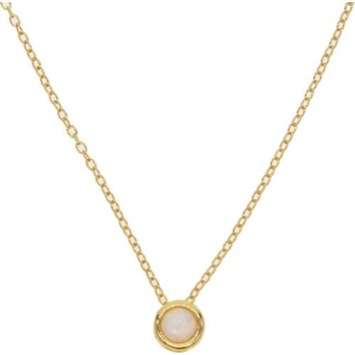 Ladies Trendy Cute Delicate Gold Color Tiny Single cz Stone Choker Necklace Designs for Women Girls in real 925 sterling silver