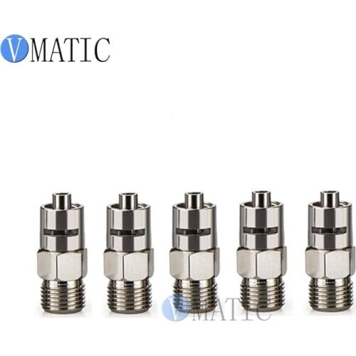 10pcs Stainless Steel 1/4" 1/8" Inch Threaded Luer Lock Fitting Connector Double Screw Adapter For Pneumatic Valve Robot Machine