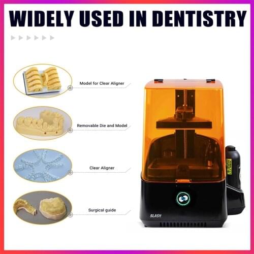 UNIZ Slash2 Plus 3D Printer High-Speed High-Precision Prinnting for Professional Dental Cover All Dental Application Scenarios