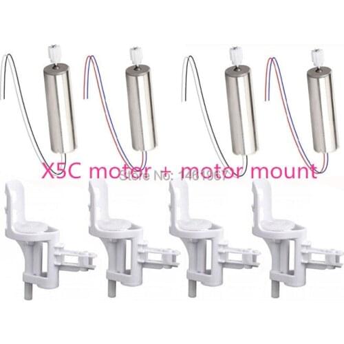 4pcs SYMA X5 X5C X5A Main Motors A & B With Small Wheel Gear +4pcs Motor Base Accessories