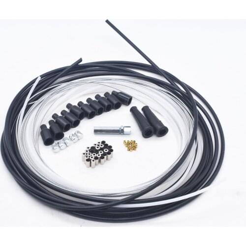 5 Metres DIY Throttle Cable Kit Nipples Ferrules Barrel Nipples Carb Neoprene Boots Mid-Adjuster