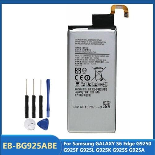 Original Replacement Phone Battery EB-BG925ABE For Samsung GALAXY S6 Edge G9250 G925F G925L G925K G925S G925A S6Edge 2600mAh