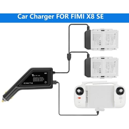 FIMI X8 SE Car Charger Fast Charging 3 in1 Battery / Remote Controller Charger For FIMI X8 SE Drone Accessories