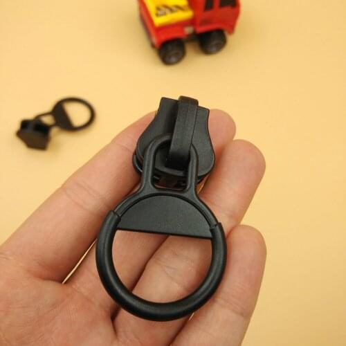 Free Shipping #20 Black Plastic Slider For Resin Zipper 2pcs DIY Repair Handmade Fix Zipper For Bags Jacket Clothes Accessories