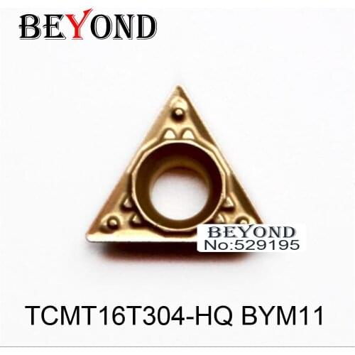 BEYOND 10pcs TCMT 16T304 TCMT16T304-HQ BYM11 Processing Steel Carbide Inserts Lathe Tools Turning Cutter CNC utensili tornio