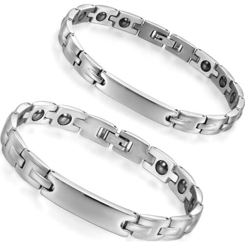 Boniskiss Real Love Couple Bracelets Stainless Steel Jewelry Magnet Lovers Gift Bracelet Wedding Jewellery For Men Women