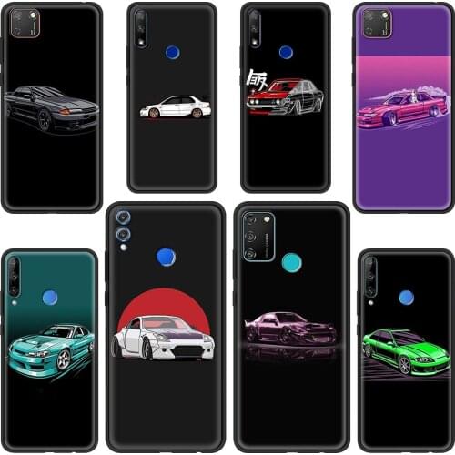 Phone Case Cover for Honor 8X 9X 9A 9C 9S 20S 20 Pro 30i 10 Lite 8S 2020 Silicone Coque Shell Fundas Cartoon JDM Drift Car Cat