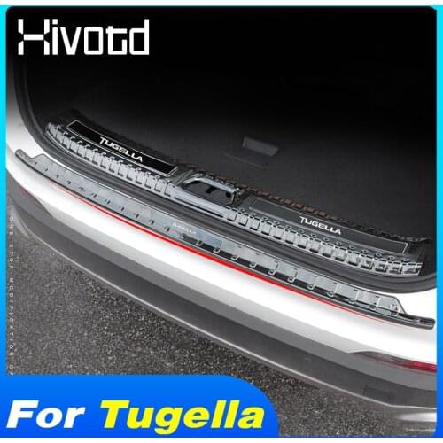Rear Bumper Cover Trim Car Trunk Sill Scuff Plate Protector Guard For Geely Tugella,FY11 2019-2021 Accessories Interior Styling
