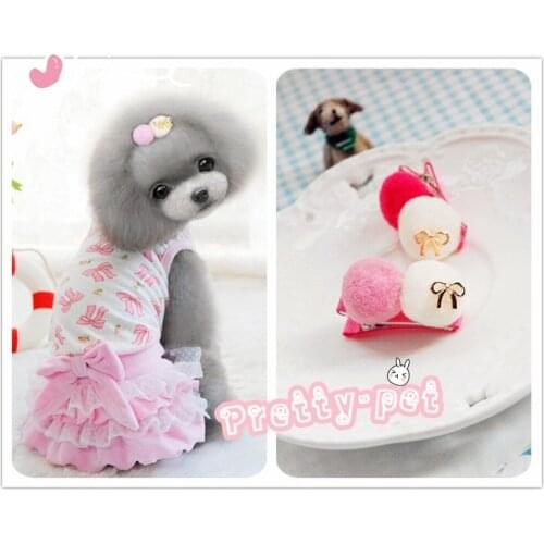 Puppy Elastic Hair Ties Hair Accessories Dog Hair Clips Cute Hair Bows Ponytail Holder Hairpins for Pet and Girl Assorted Styles