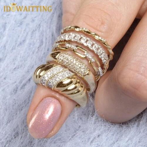 Gold Vermeil 925 Sterling Silver Simple Minimal Delicate Dainty Jewelry Thin Band CZ Twist Stacking Silver Ring For Women Girl