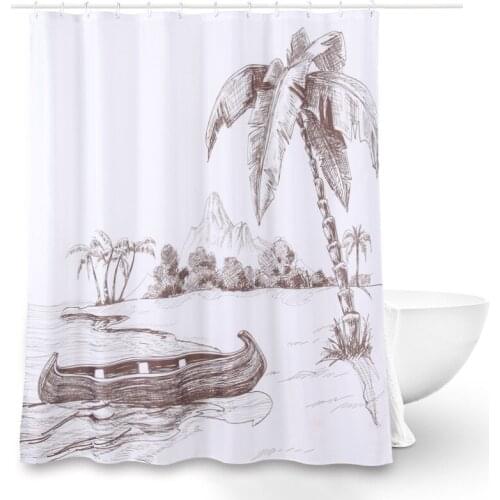 Creative bathroom curtain waterproof warm shower printing polyester shower curtain bathroom shower impervious partition curtain