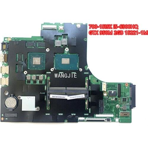For LENOVO IdeaPad 700-15ISK Laptop Motherboard 5B20K91445 With SR2FP i5-6300HQ CPU GTX 950M 2GB 15221-1M 448.06R01.001M