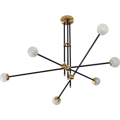Metal chandelier light luxury glass ball lighting living room/dinning room lamps