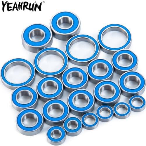 YEAHRUN 22Pcs Wheel Hub Axle Sealed Bearing Kit for Arrma 6S 1/8 Outcast RC Crawler Car Truck Model Upgrade Parts Accessories