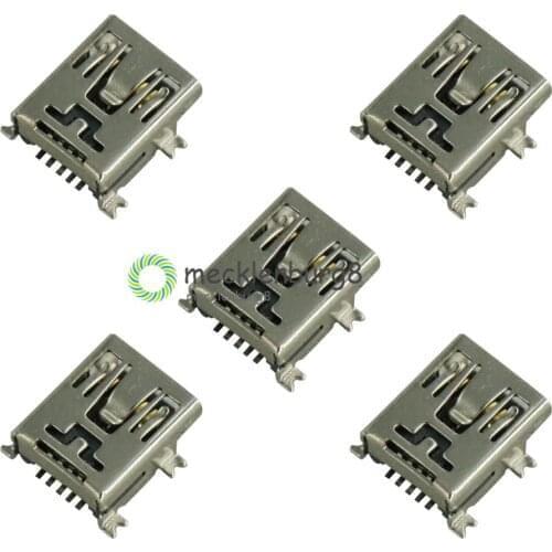 20 Pcs NEW Mini USB Type B Female 5-Pin SMT SMD Socket Jack Connector Port PCB Board