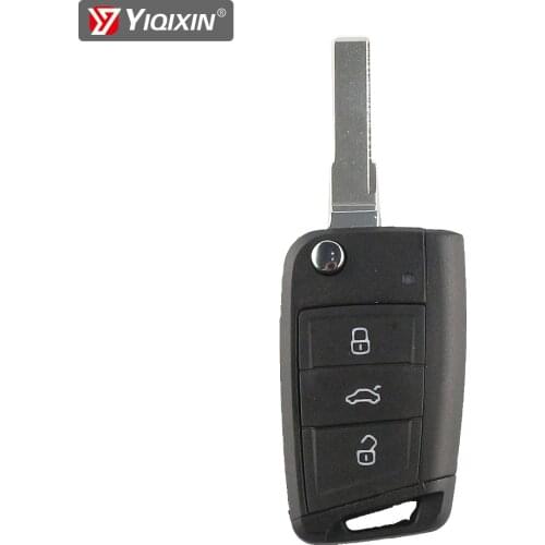 YIQIXIN Flip 3 Buttons Key Shell Cover For Volkswagen For VW Golf 7 Octavia A7 Jetta Passat B5 Beetle Polo Bora Skoda Octavia