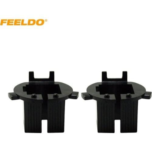 FEELDO 2Pcs Car Bulbs Socket Conversion Adapter For Hyundai New Santa Fe H7 Xenon Beam Installation #1347