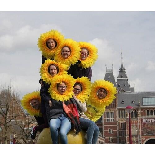 Sunflowers funny stage dressing props baby performance props parent-child performance props