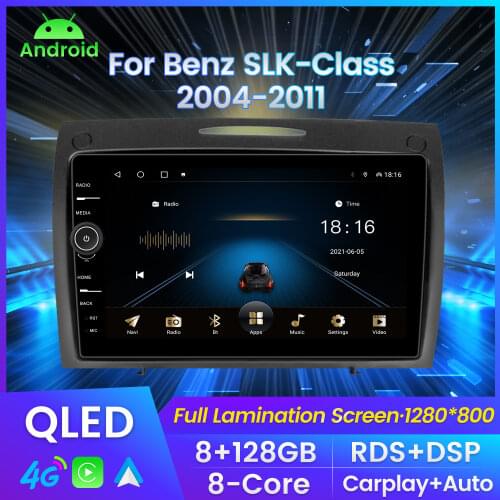 HD IPS Screen Android For Mercedes Benz SLK Class R171 2004 - 2011 Car Radio Player Navigation 2 din DVD WIFI USB Carplay DSP FM