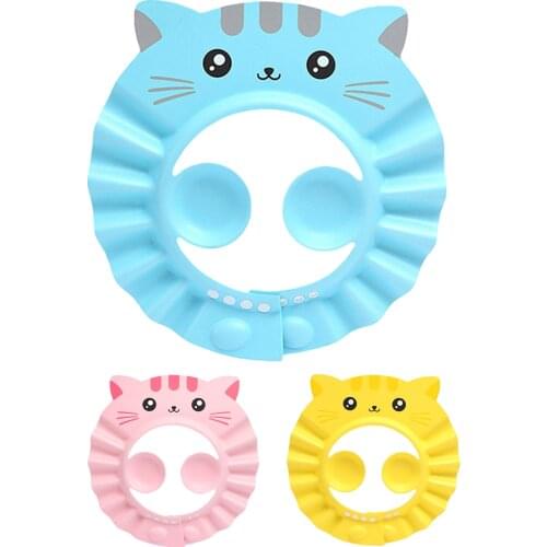 Adjustable Baby Shampoo Shower Cap Soft Ear Protective Hair Wash Hat For Infant Newborn Bathing Shield Shampoo Cap Head Cover