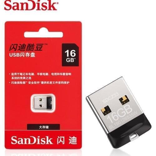 5pcs USB 2.0 SanDisk Original CZ33 Mini Pen Drives 64GB 32GB 16GB 8GB USB Flash Drive Stick U Disk USB Key pendrive