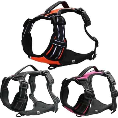 Breathable Dog Harness Printed Reflective Dogs Harness Puppy Small Medium Dogs Cats Vest For Pug Walking Training