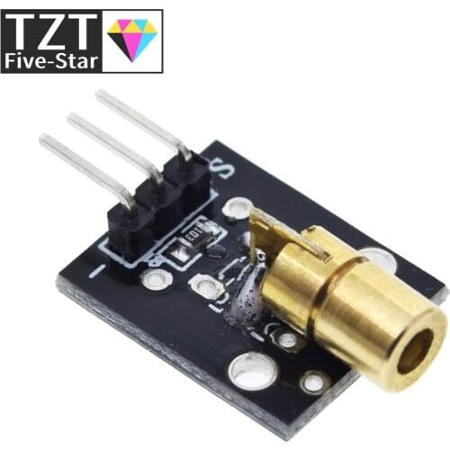 TZT KY-008 3pin 650nm Red Laser Transmitter Dot Diode Copper Head Module for arduino DIY Kit