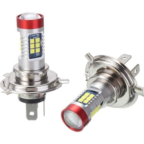 2pcs H4 Car High Power LED Fog Light 3030 100W 21 LED 6000K White Day-time Running Lamp Auto Anti-fog Headlight 12V