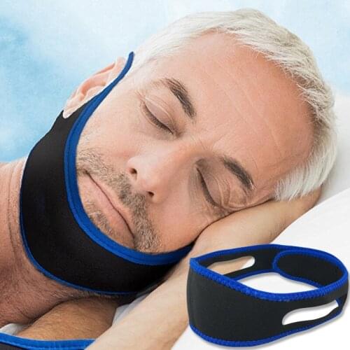5pcs/lot Hot Sale Professional Anti Snore Chin Strap Stop Snoring Belt Sleep Apnea Chin Support Straps for Night Sleeping Aid