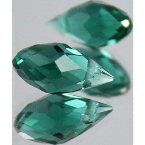 50pcs 6x12MM Clear Oval Faceted Czech Crystal Beads With Hole Briolette Teardrop Glass Beads For Jewelry Making DIY