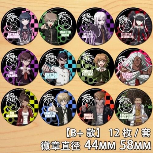 Anime Danganronpa: Trigger Happy Havoc Figure 6869 Badge Round Brooch Pin Gifts Kids Collection Toy