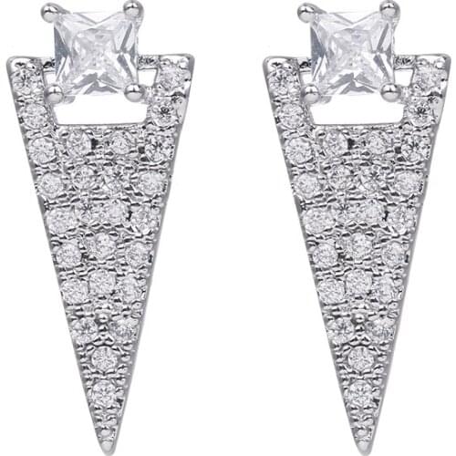 Bettyue 2020 New Fashion Geometry Zirconia Earring For Female Cool Ornament Modern Party Exquisite Jewelry Shiny Ear Stud